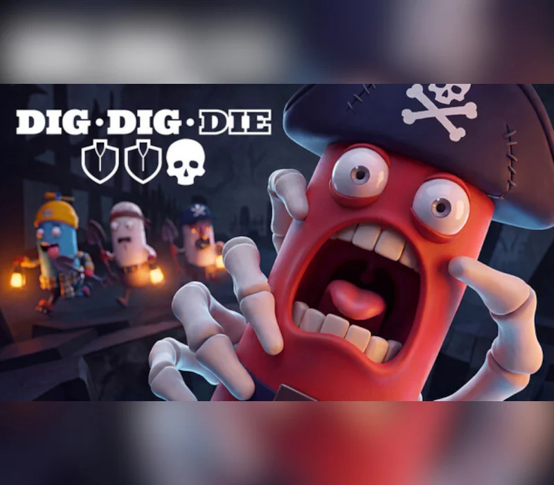 Dig Dig Die cover, co-op horror flying ship graveyards