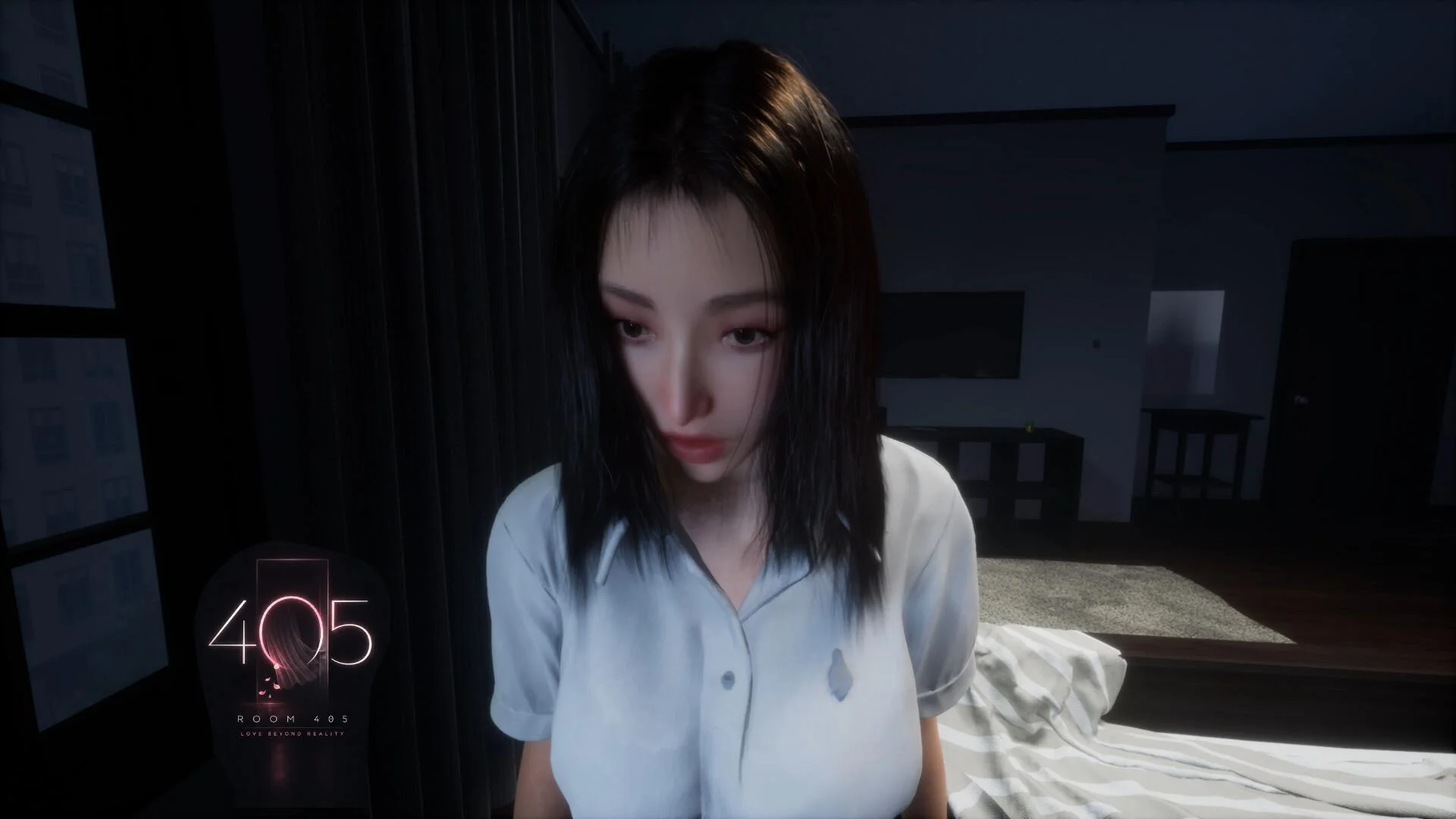 Room 405 please don’t leave plea on screen