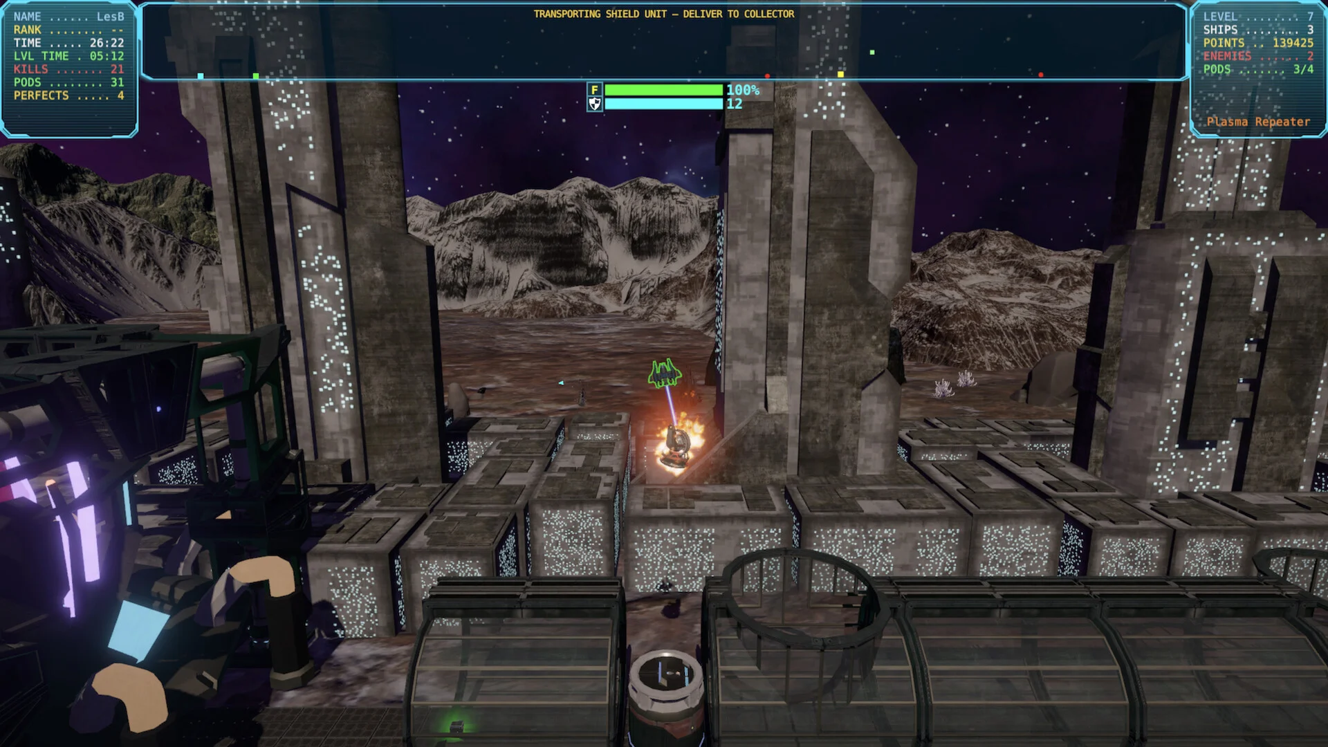 Levitar 3D gravity ramp over a landing pad
