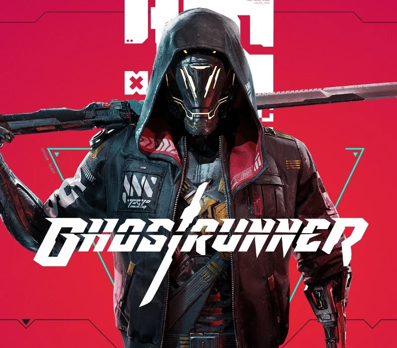 Ghostrunner cover, katana climber on Dharma Tower