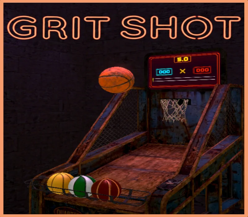 Grit Shot cover art, nithic cursed basketball roguelite