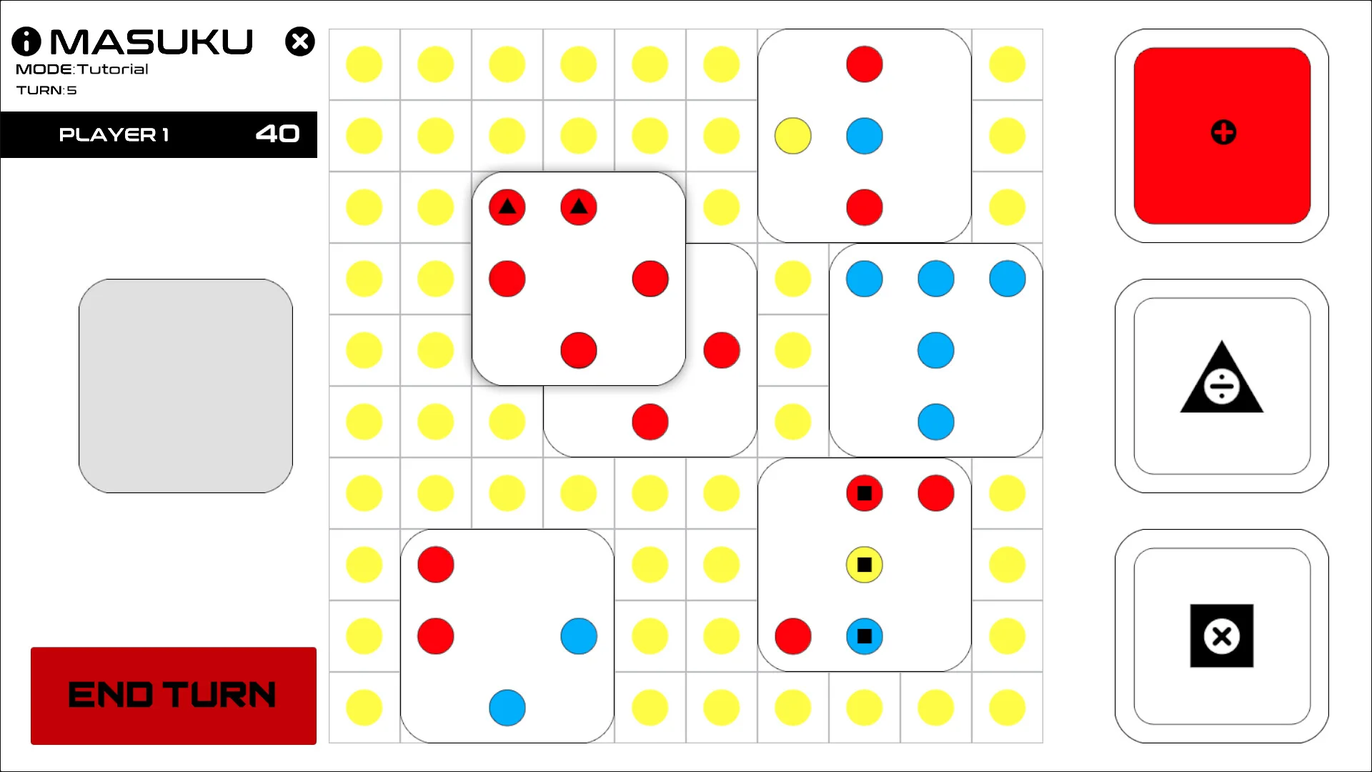 MASUKU place rotate and flip cards for 1-4 players