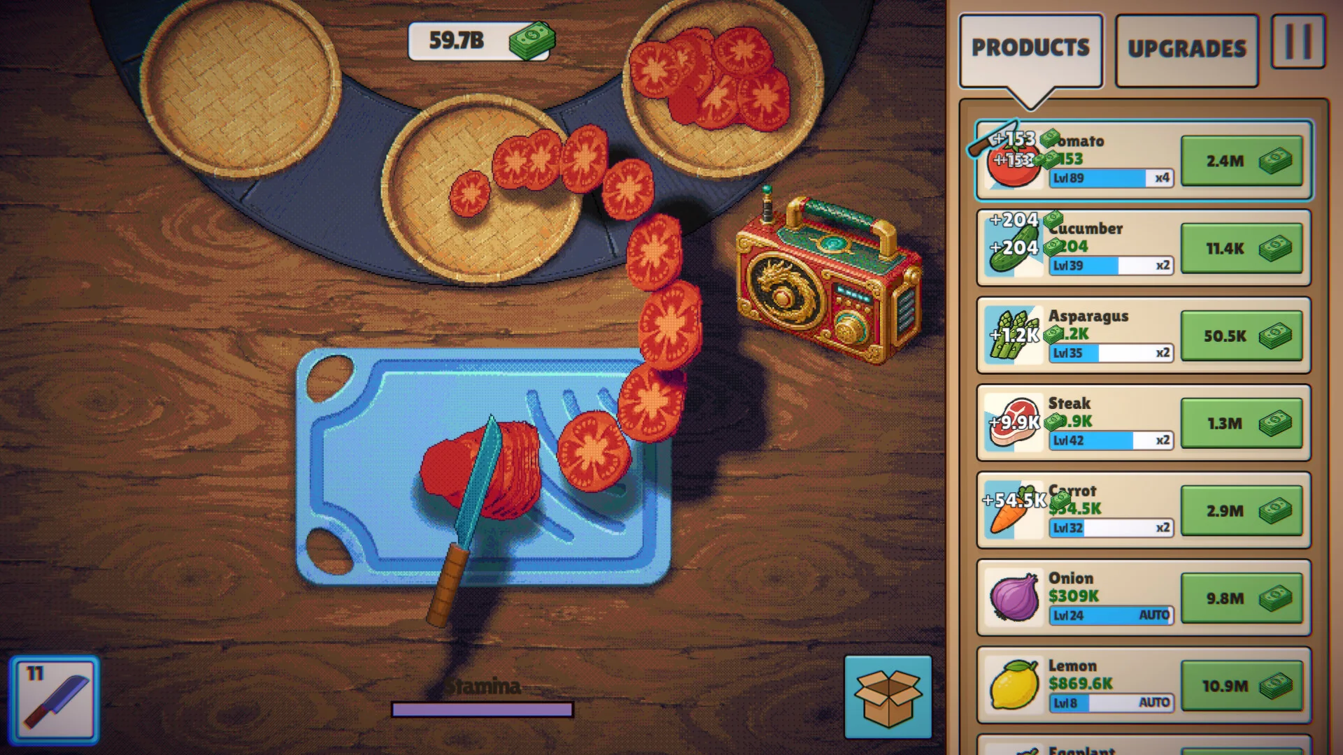 Slice To Meet You ingredient chopping screenshot