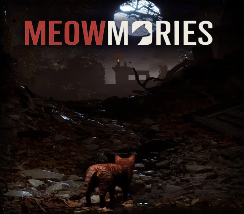 Meowmories cover art, Team Memolink cat horror trial-and-error adventure