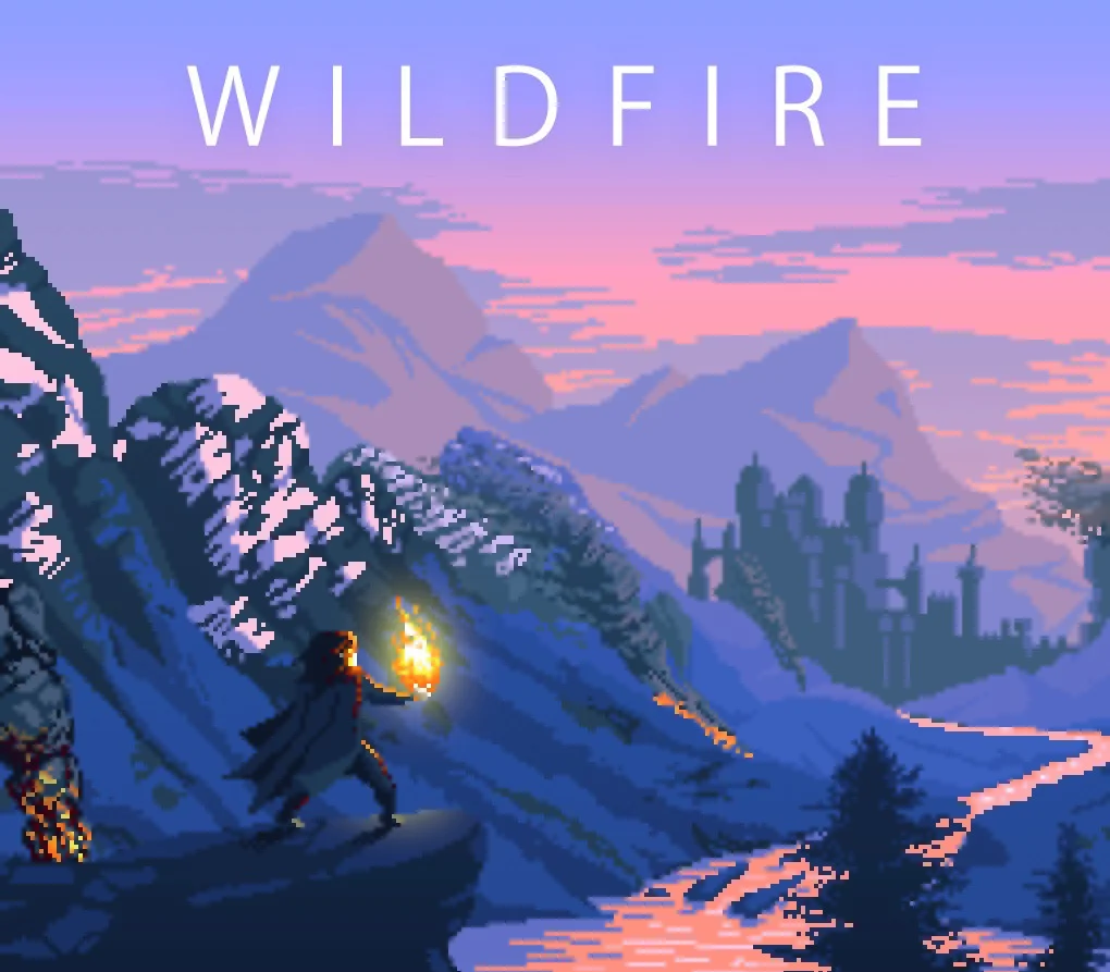 Wildfire cover, witch with elemental fire