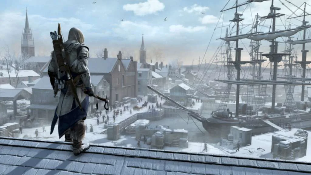Assassin's Creed 3 New York rooftop route in winter