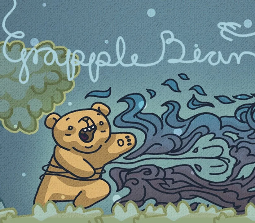 Grapple Bear cover of a mama bear on a hook