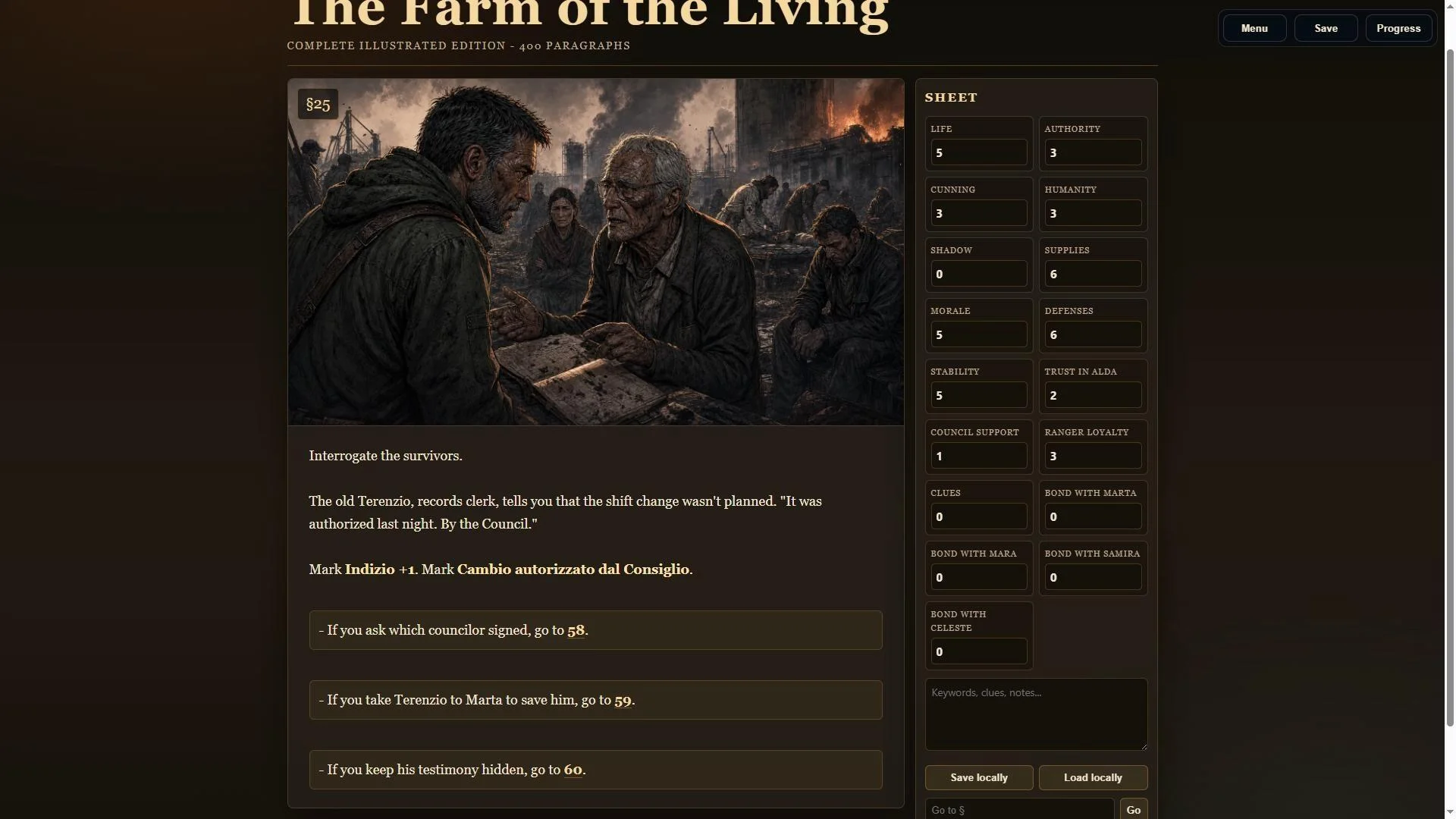 The Farm of the Living winter at the gates