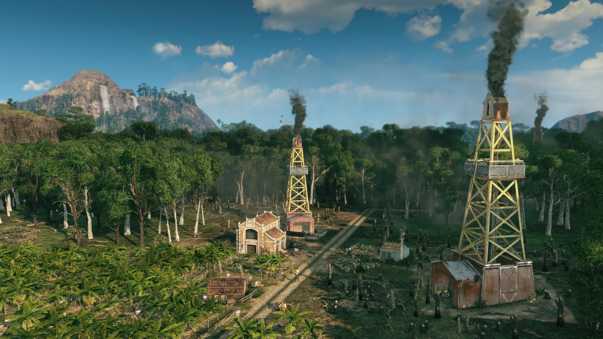 Anno 1800 Definitive cosmetic ornaments on a city plaza