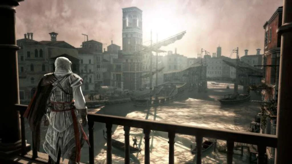 Assassin's Creed 2 hidden blade assassination in Rome preview art