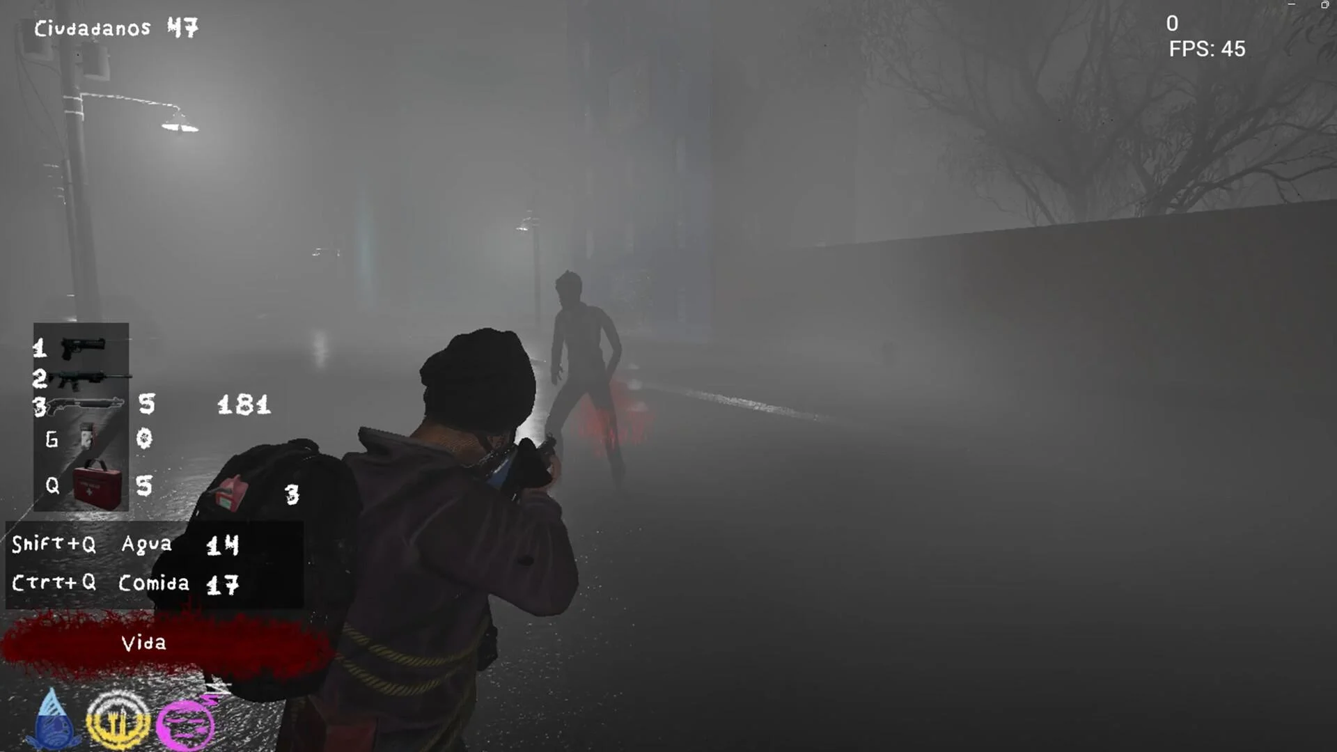 Decian rescuing survivors in a zombie outbreak shooter