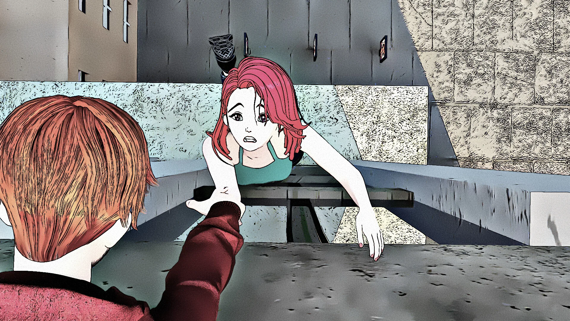 Merry's Seven Wishes color returning to a gray world