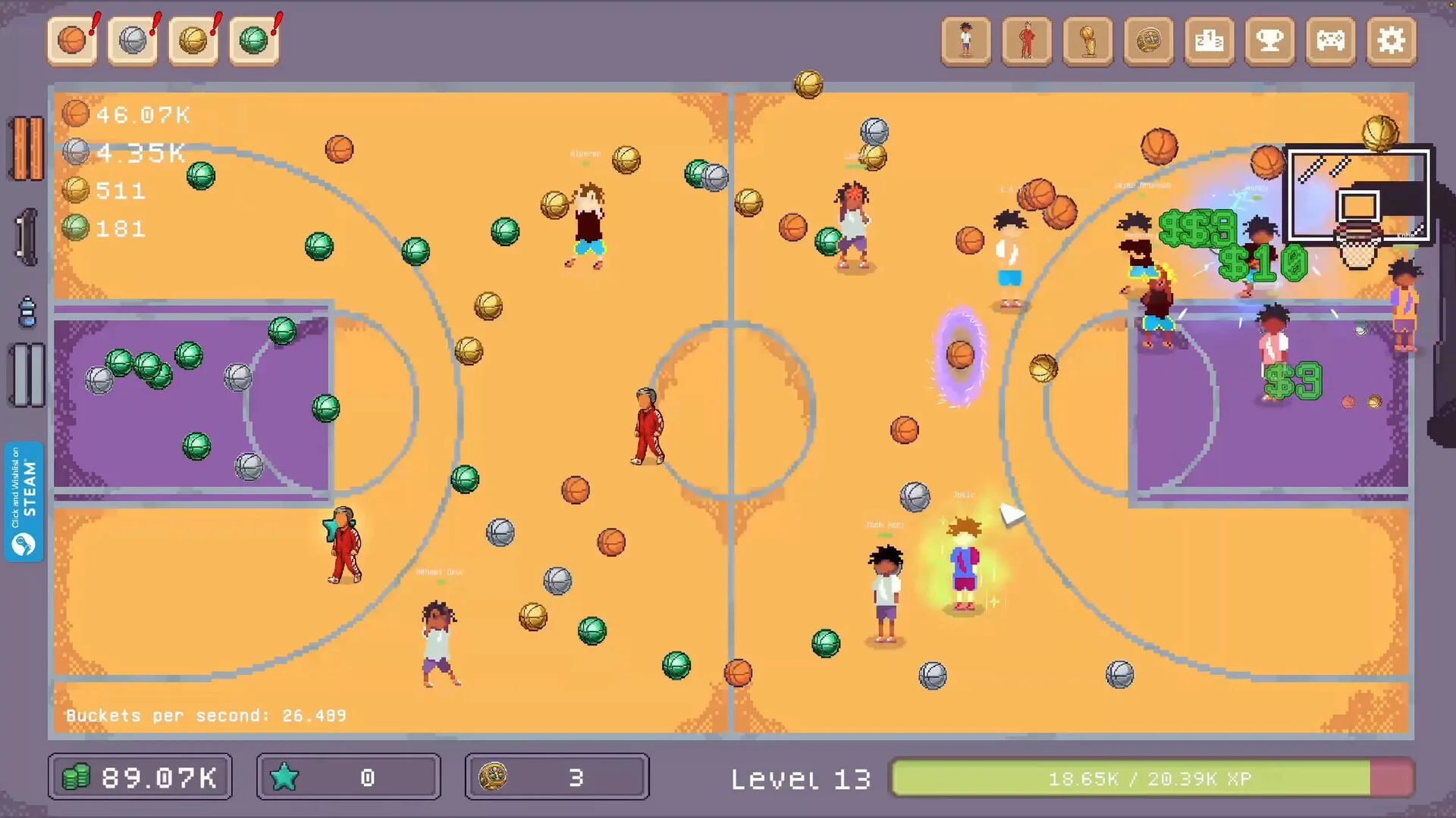 Swish Ball Clicker ball and player upgrades