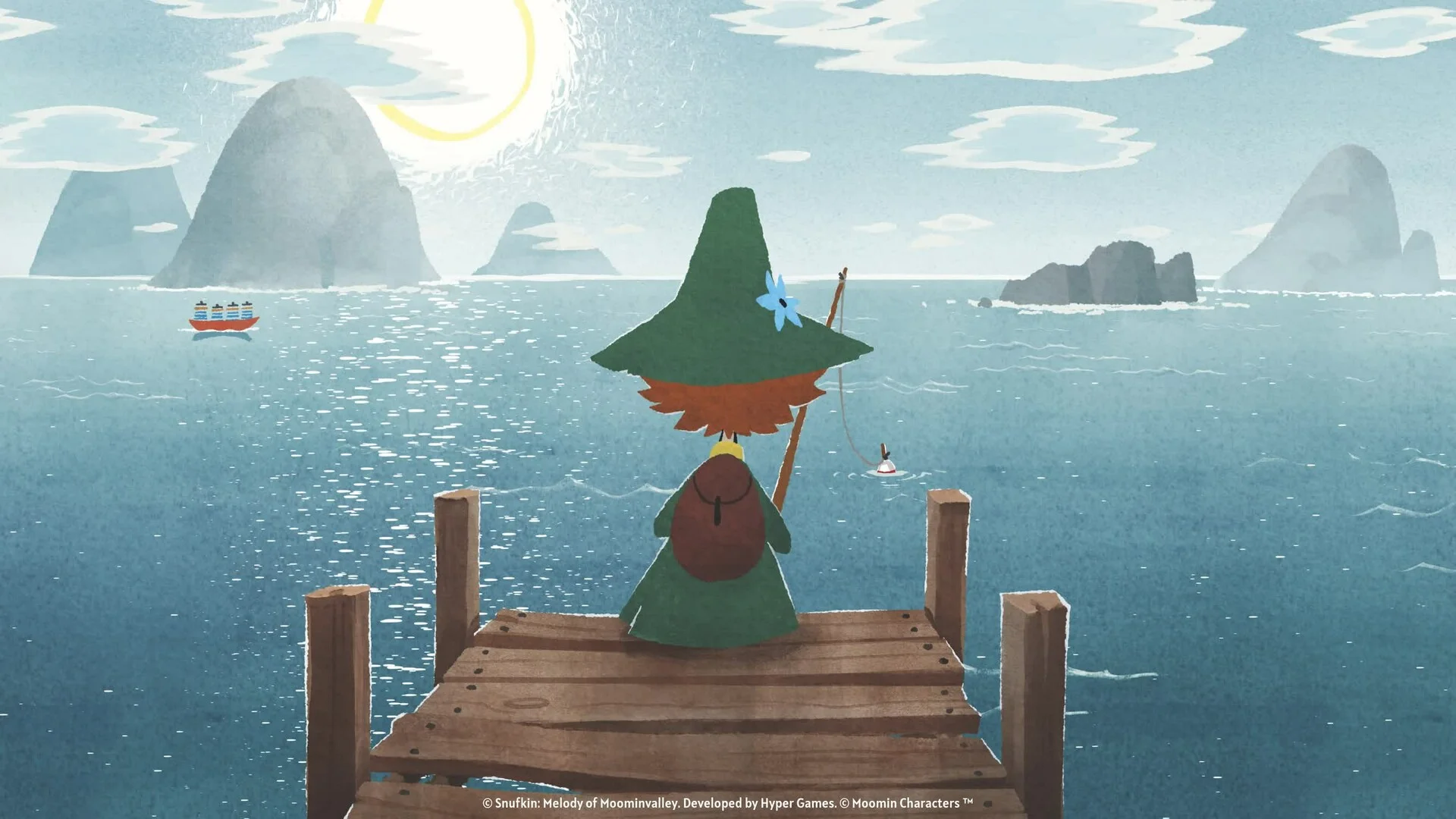 Snufkin Melody of Moominvalley exploring hand-crafted Moominvalley
