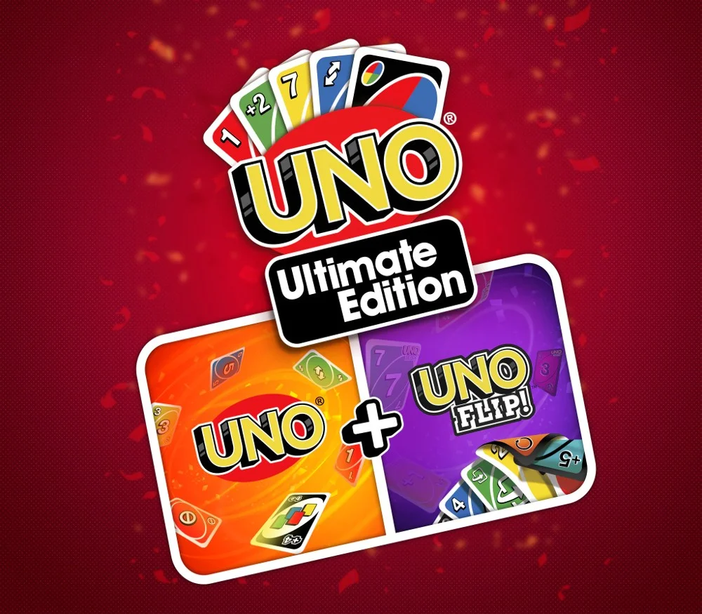 UNO Ultimate cover, classic cards plus Flip and No Mercy decks