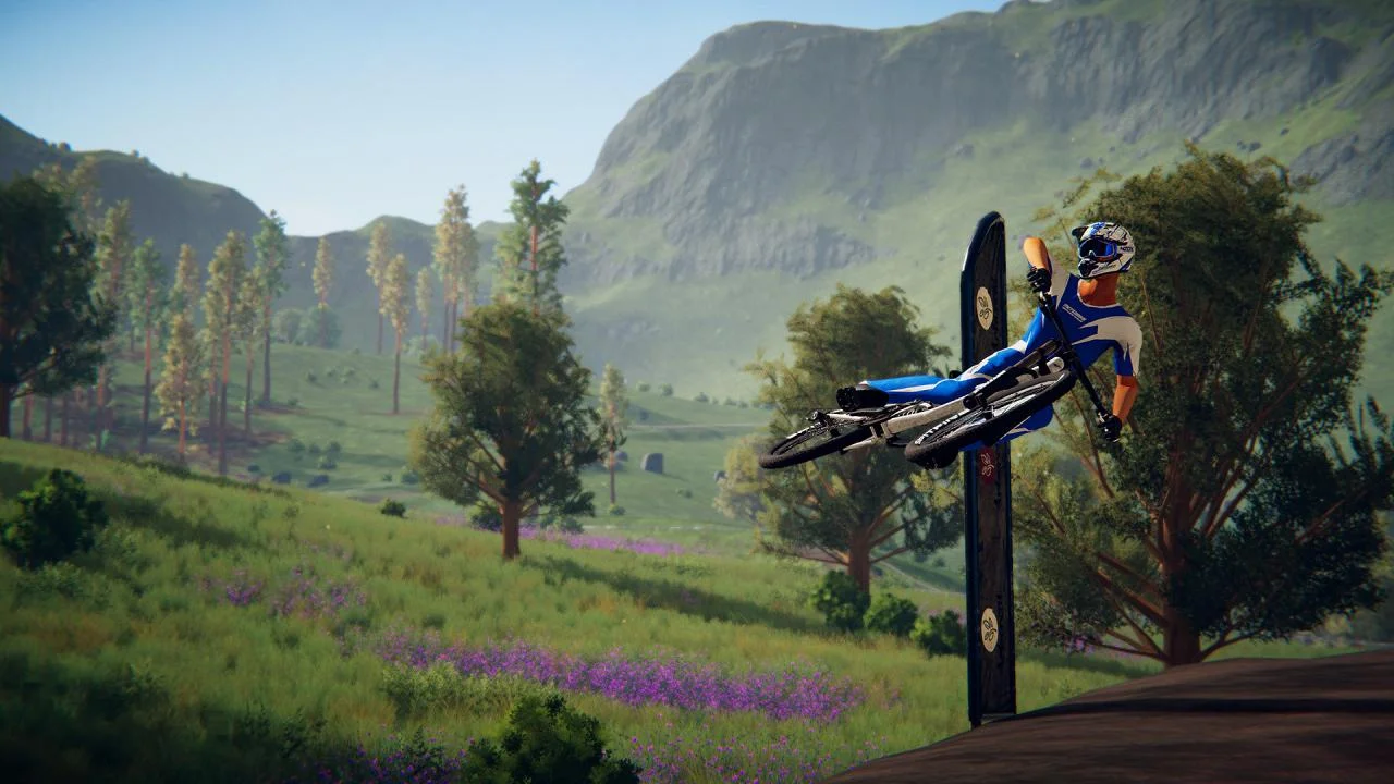 Descenders procedural mountain jump still