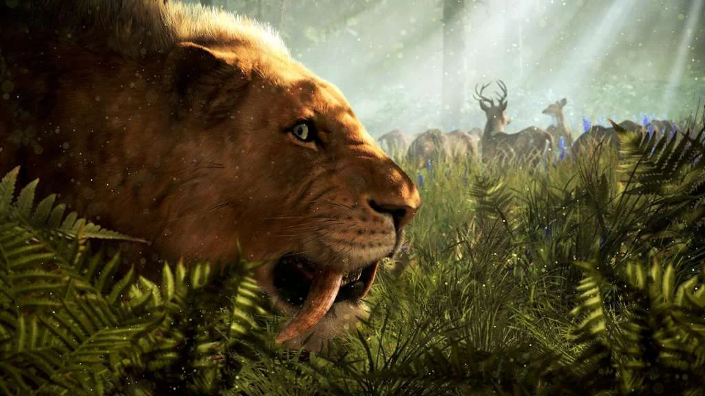 Far Cry Primal owl scout over a Wenja camp