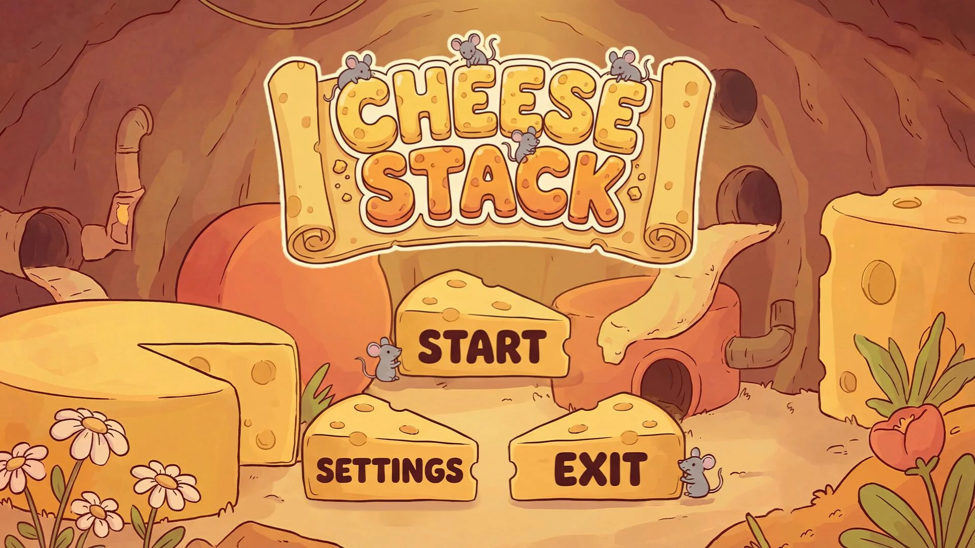 Cheese Stack highscore table and twelve languages