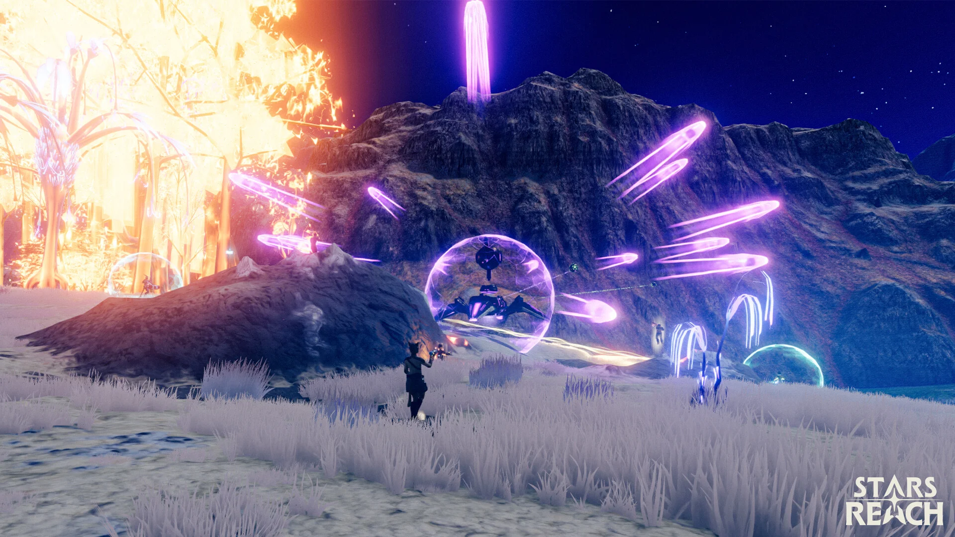 Stars Reach explore living galaxy build settlements gameplay