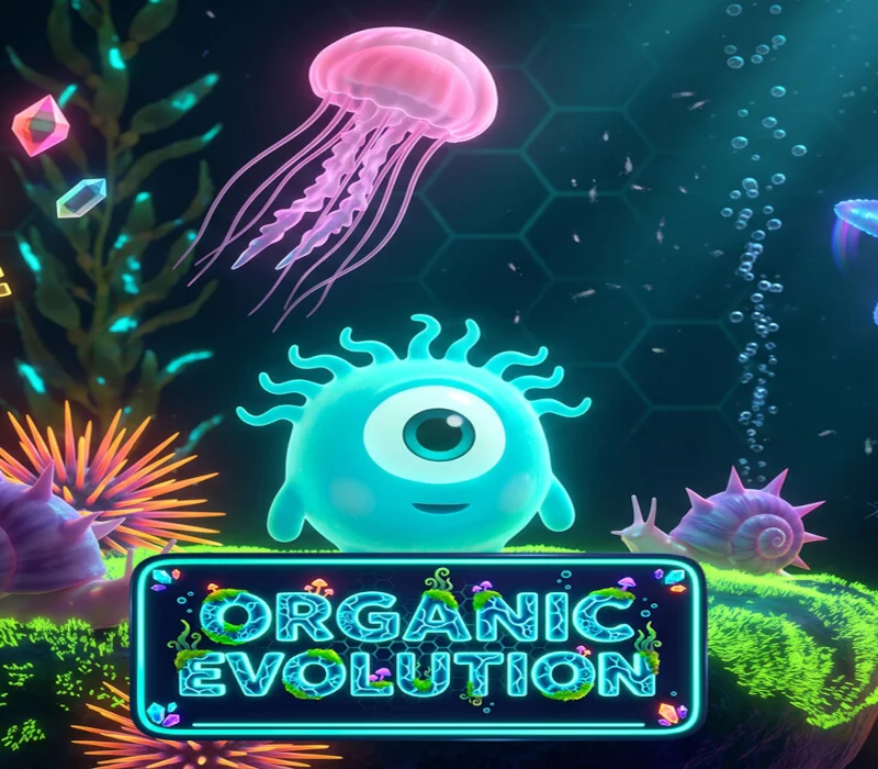 Organic Evolution cover, one-eyed organism platformer