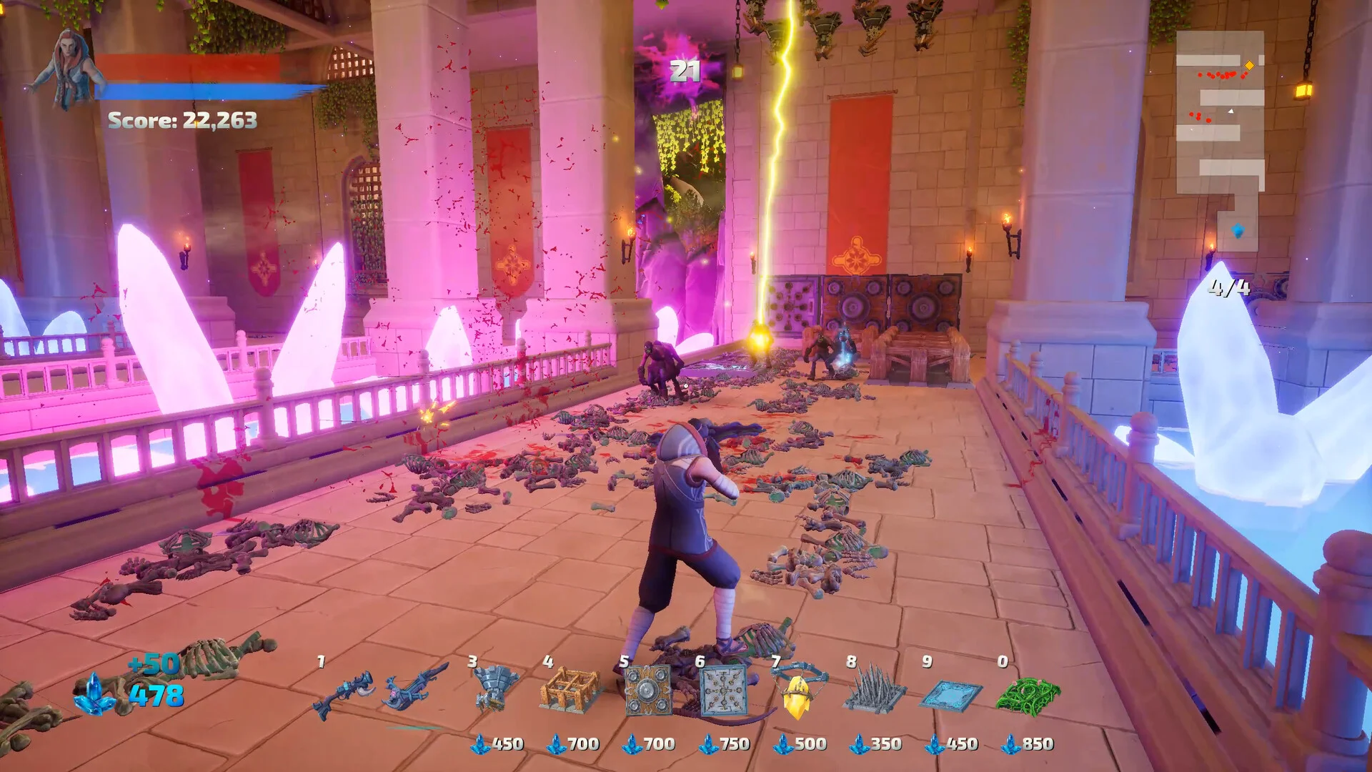 Portal Guardians incinerating enemies at the gate