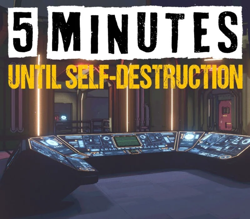5 Minutes Until Self-Destruction Steam cover, spaceship countdown