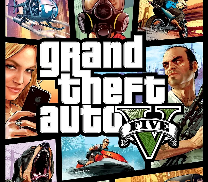 GTA V EU cover, Los Santos downtown