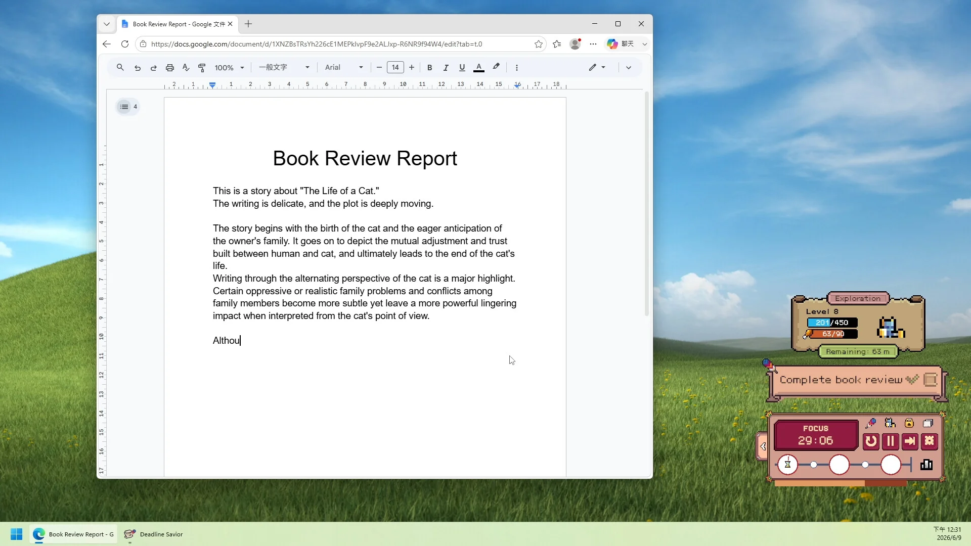 Deadline Savior Cointinue Games productivity RPG screenshot