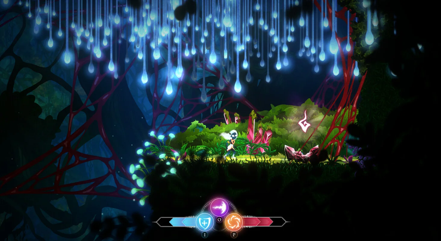 RIN combat on Xbox Series X|S with elemental spell effects