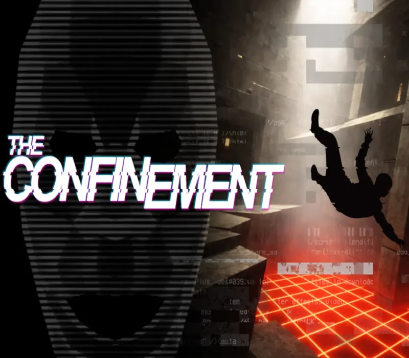 The Confinement cover, neon brutalist dash course