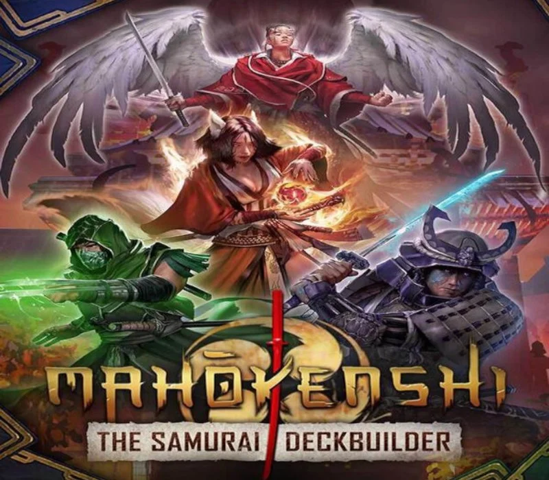 Mahokenshi The Samurai Deckbuilder cover art, Game Source Studio samurai mage RPG