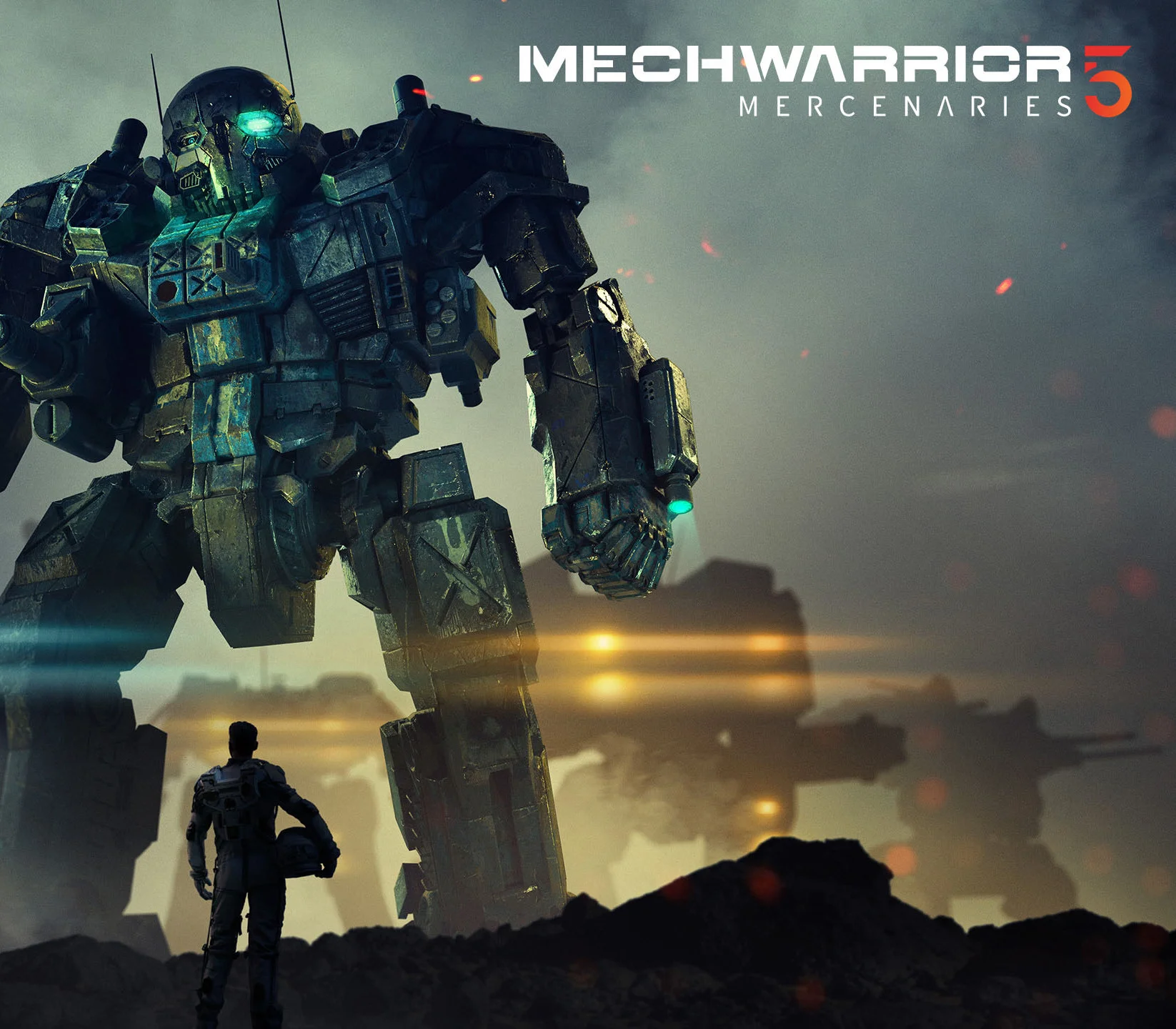 MechWarrior 5 Mercenaries AU Xbox key cover of a 3015 BattleMech