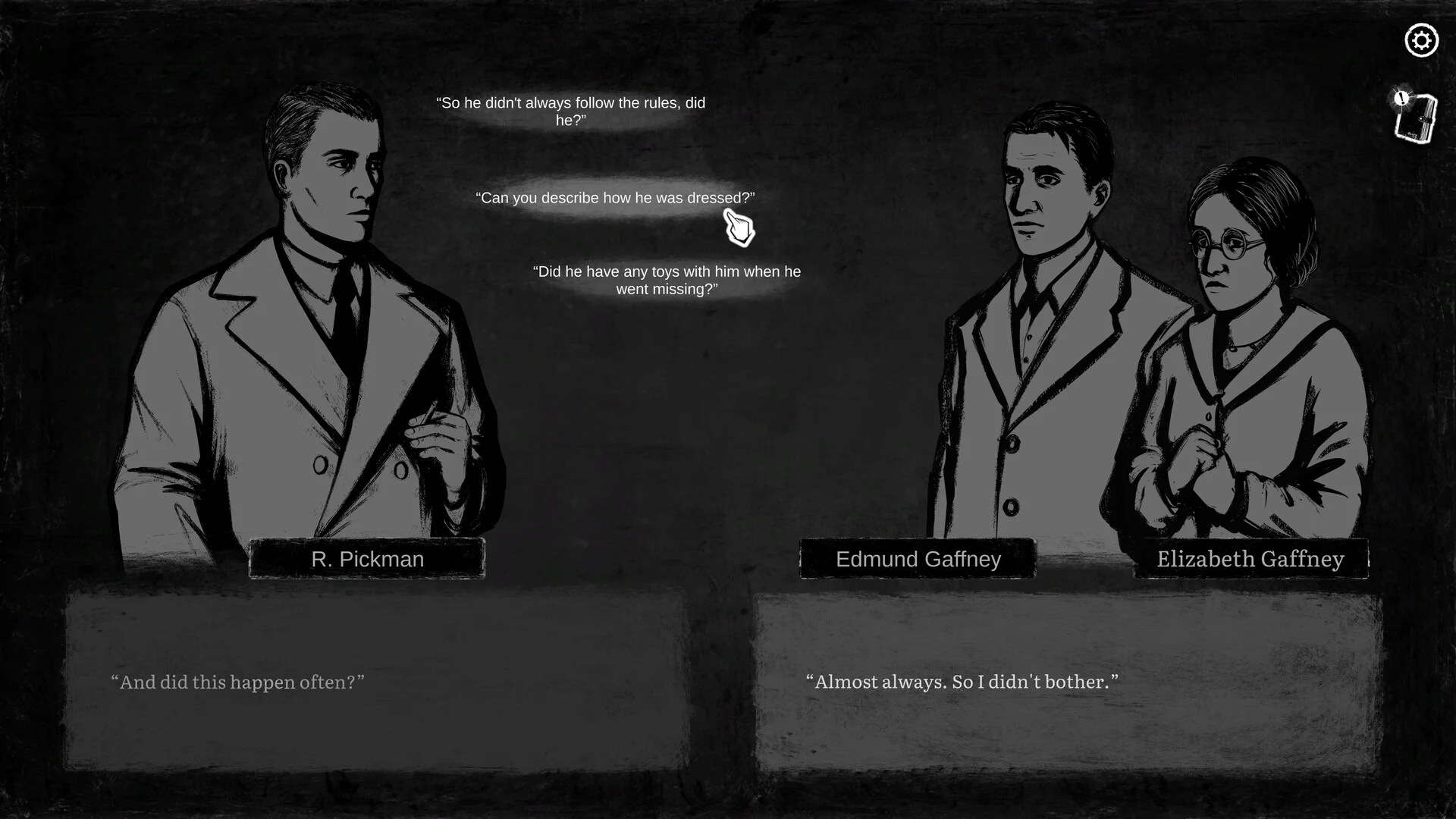 Omen Exitio Hunger gamebook screenshot