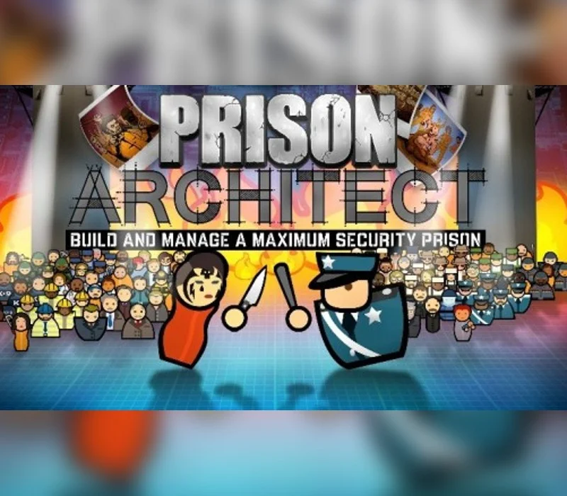 Prison Architect Xbox CA key cover of a warden prison layout