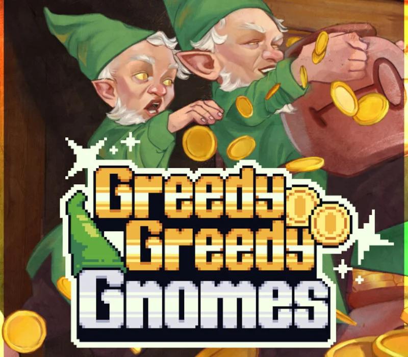 Greedy Greedy Gnomes cover art, Nautlander incremental RPG town
