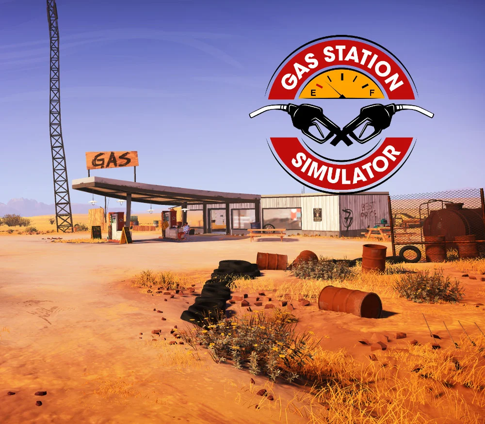 Gas Station Simulator cover of a desert highway station