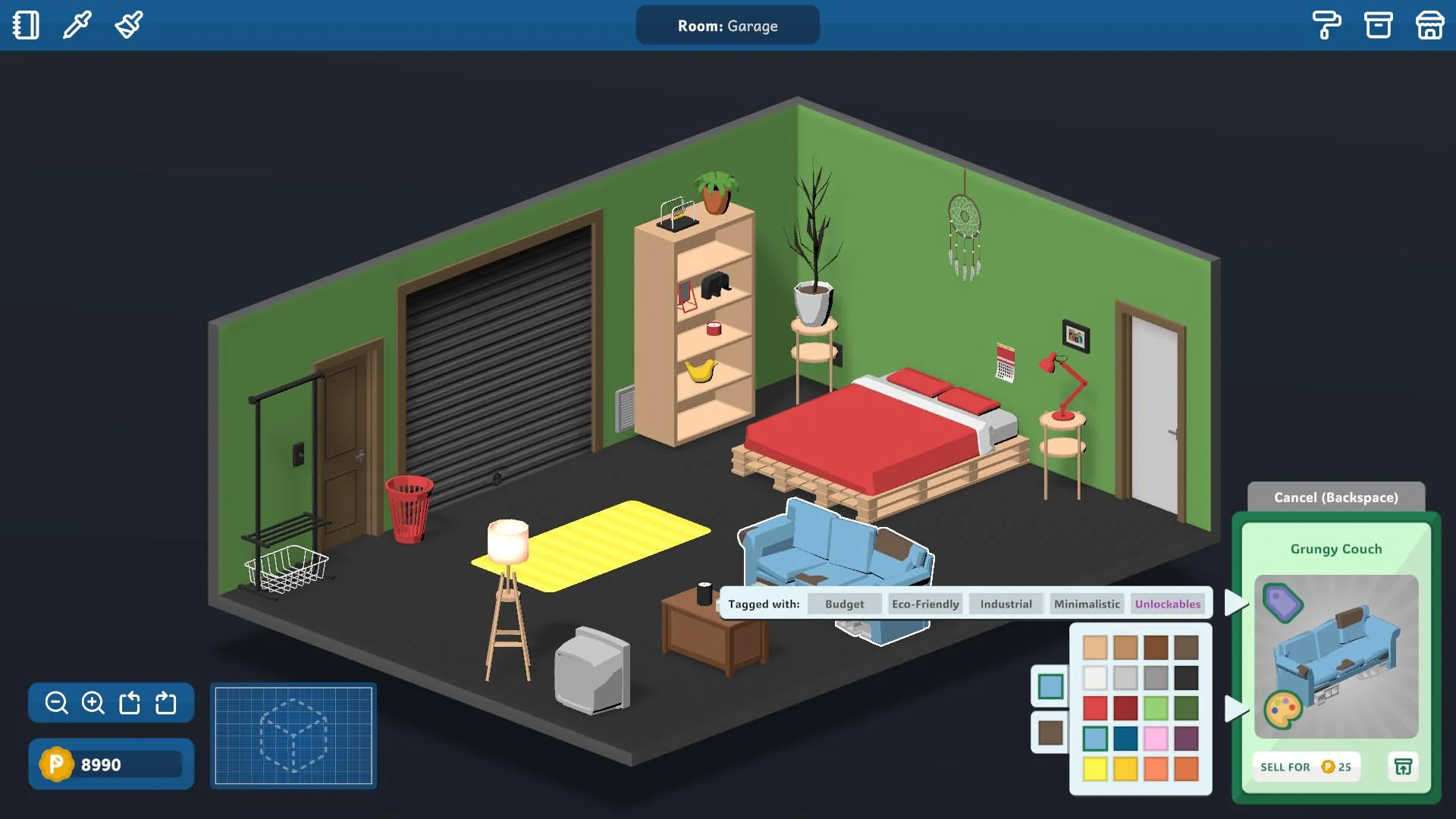 Interior Tales Ubuntu Linux build of a decorated isometric room