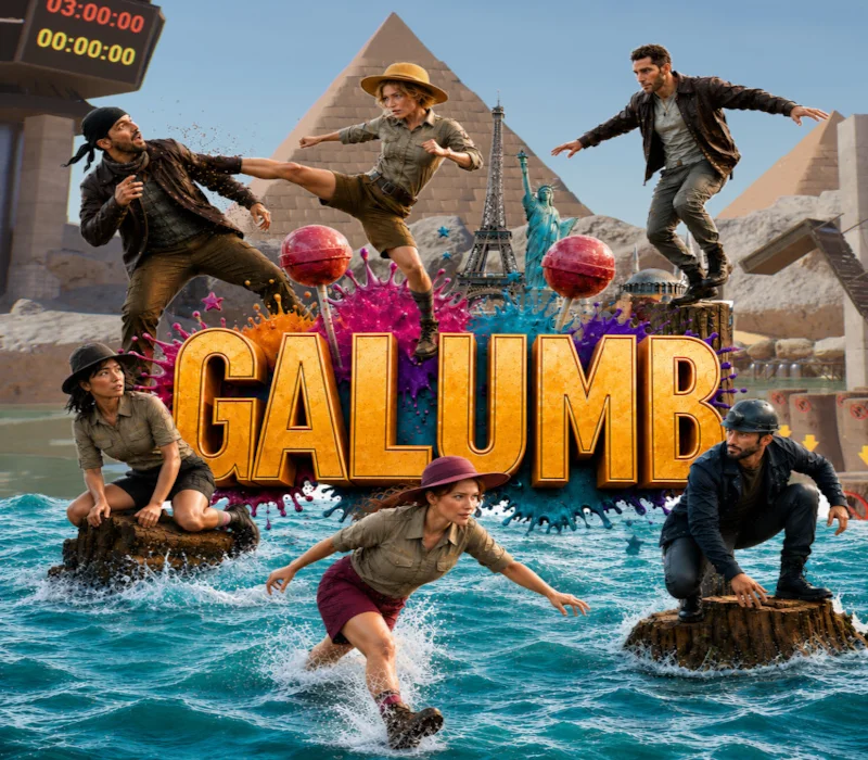 Galumb cover art, OB chaotic multiplayer party brawler