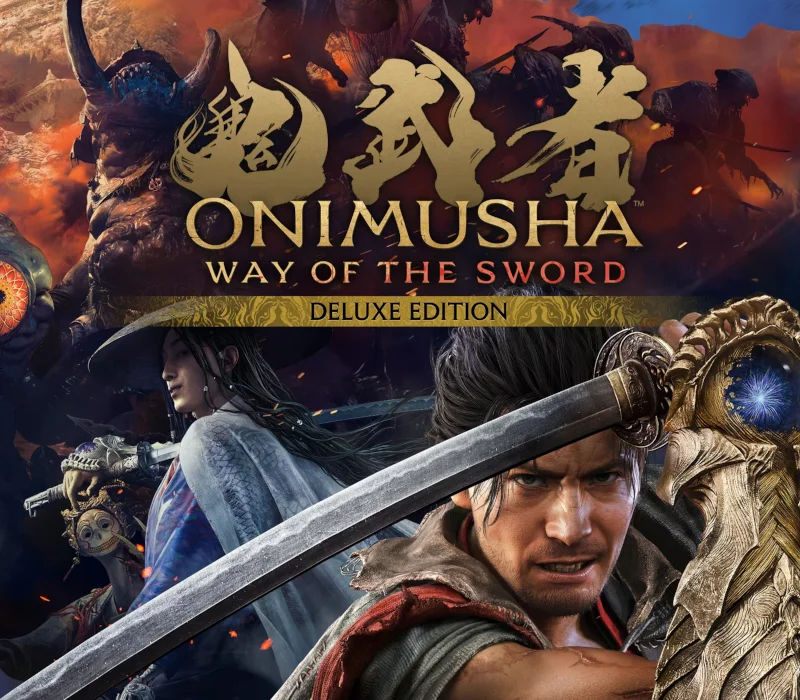 Onimusha Way of the Sword Deluxe Edition cover with Miyamoto Musashi