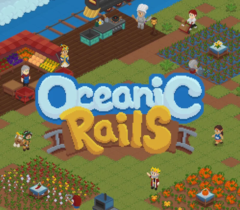 Oceanic Rails cover, island crop and rail management sim