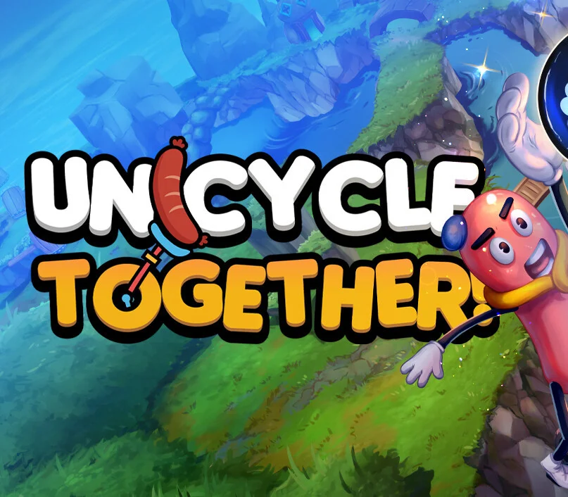Unicycle Together cover, sausages on unicycles