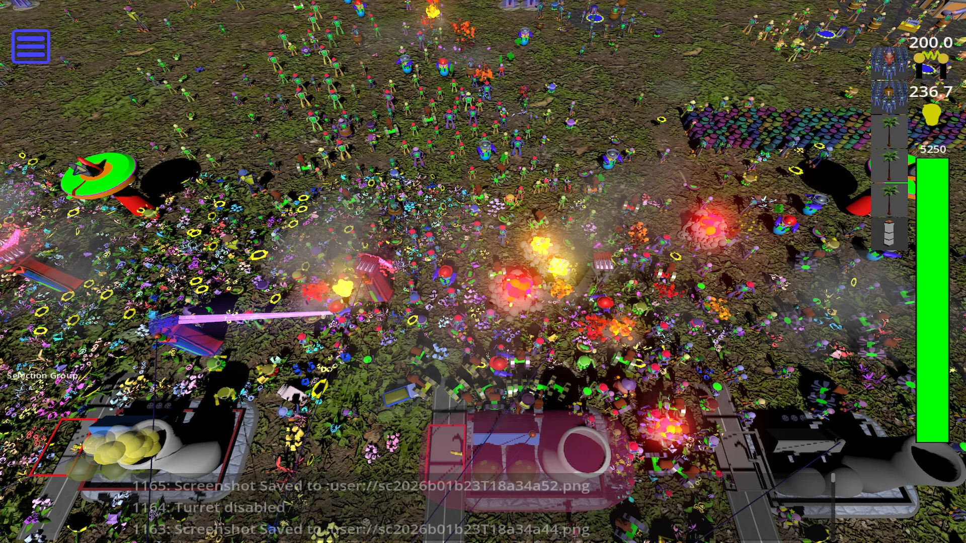 JKRobots crush machine swarms strategy scene