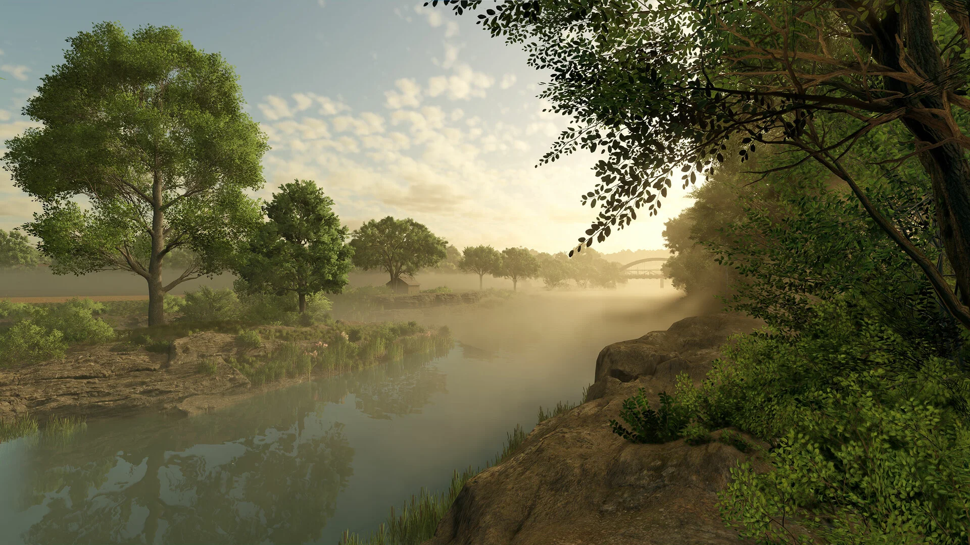 Farming Simulator 25 goats and water buffalo in a yard