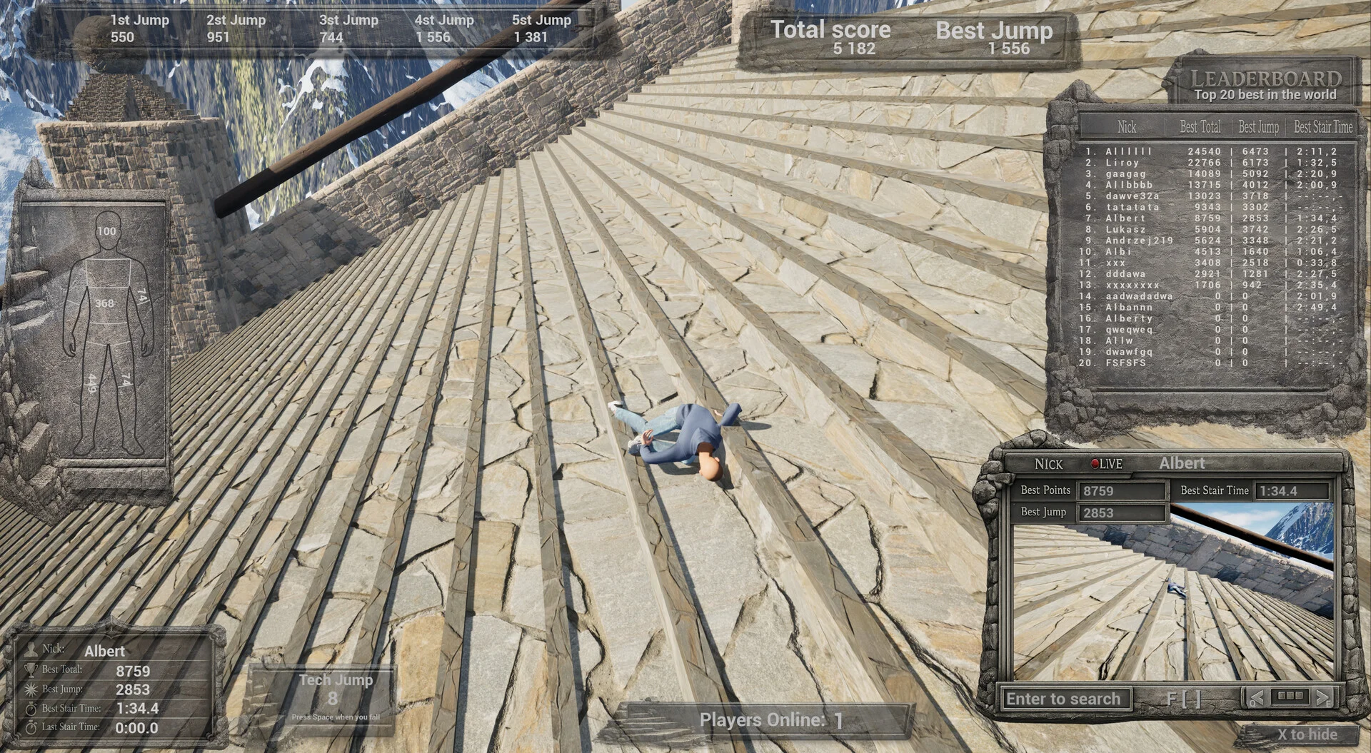 Down The Stairs stair physics