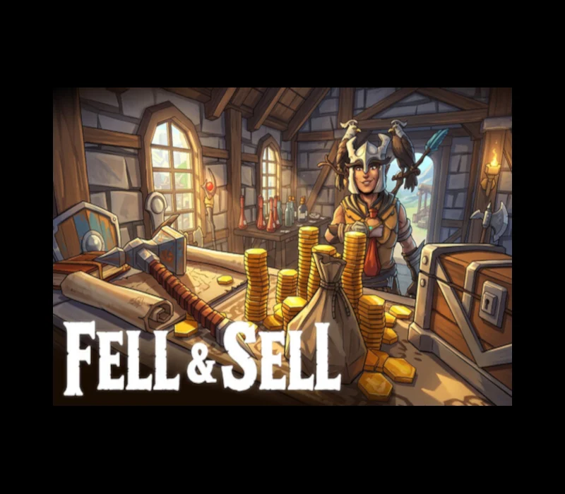 Fell and Sell cover art, Art Games Studio dungeon roguelike shop sim