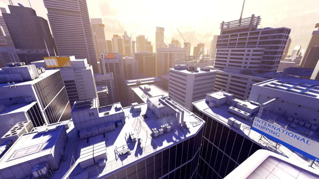 Mirror's Edge subway chapter sprint under fluorescent lights