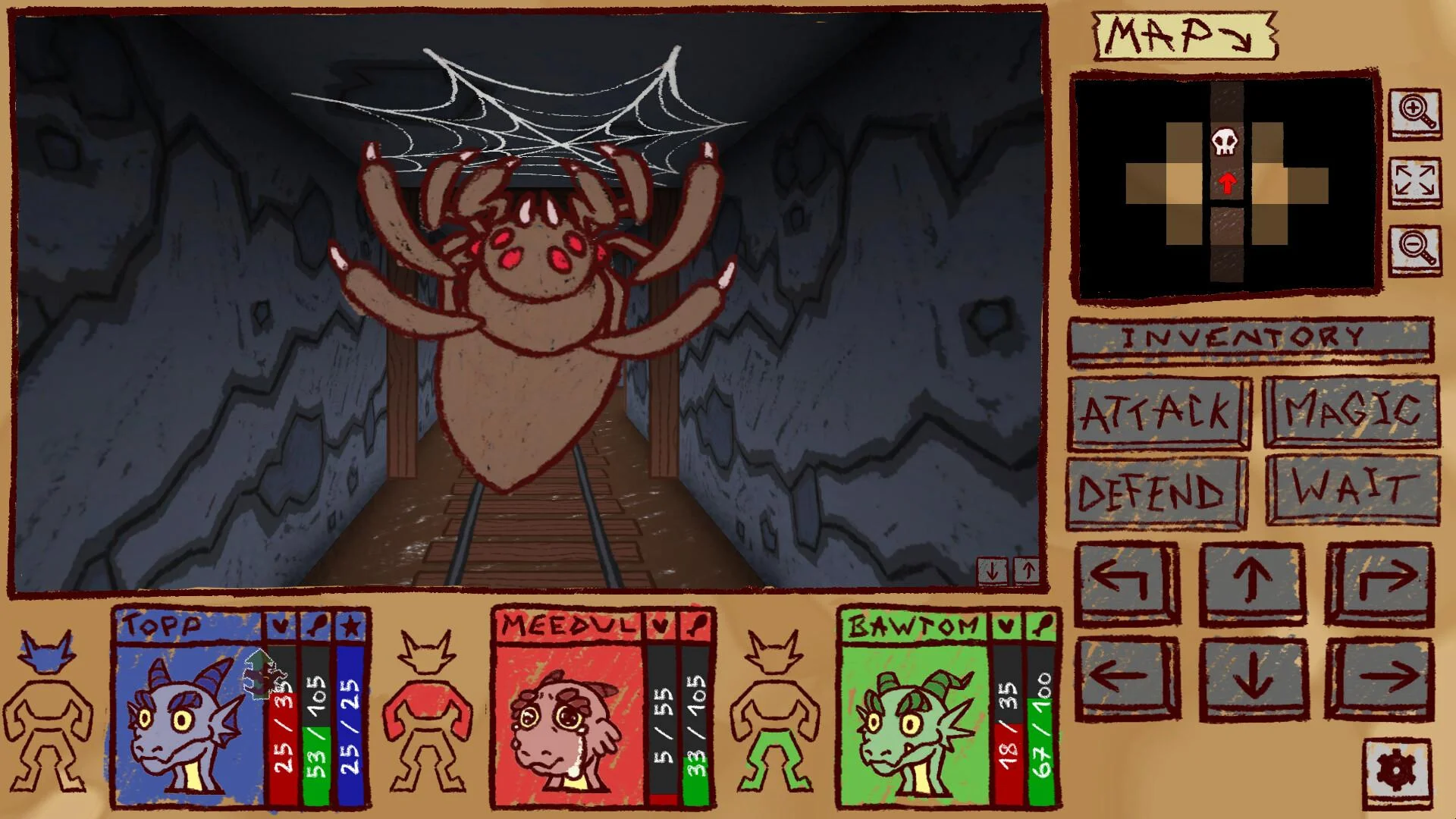 A Kobold Story grid combat
