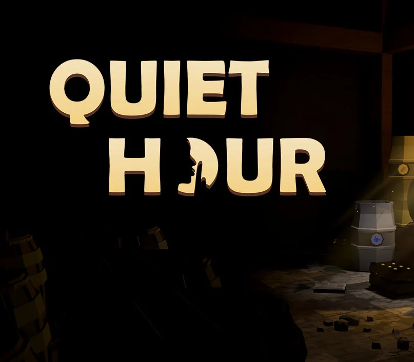 Quiet Hour logo over a dim underground speakeasy interior