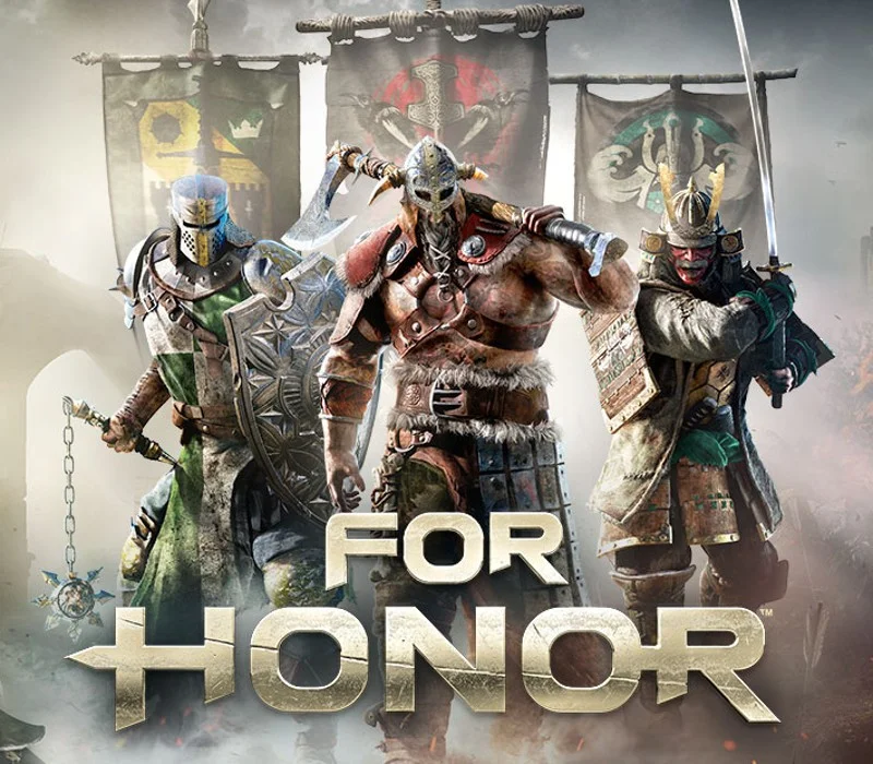 For Honor cover, knight viking and samurai duel