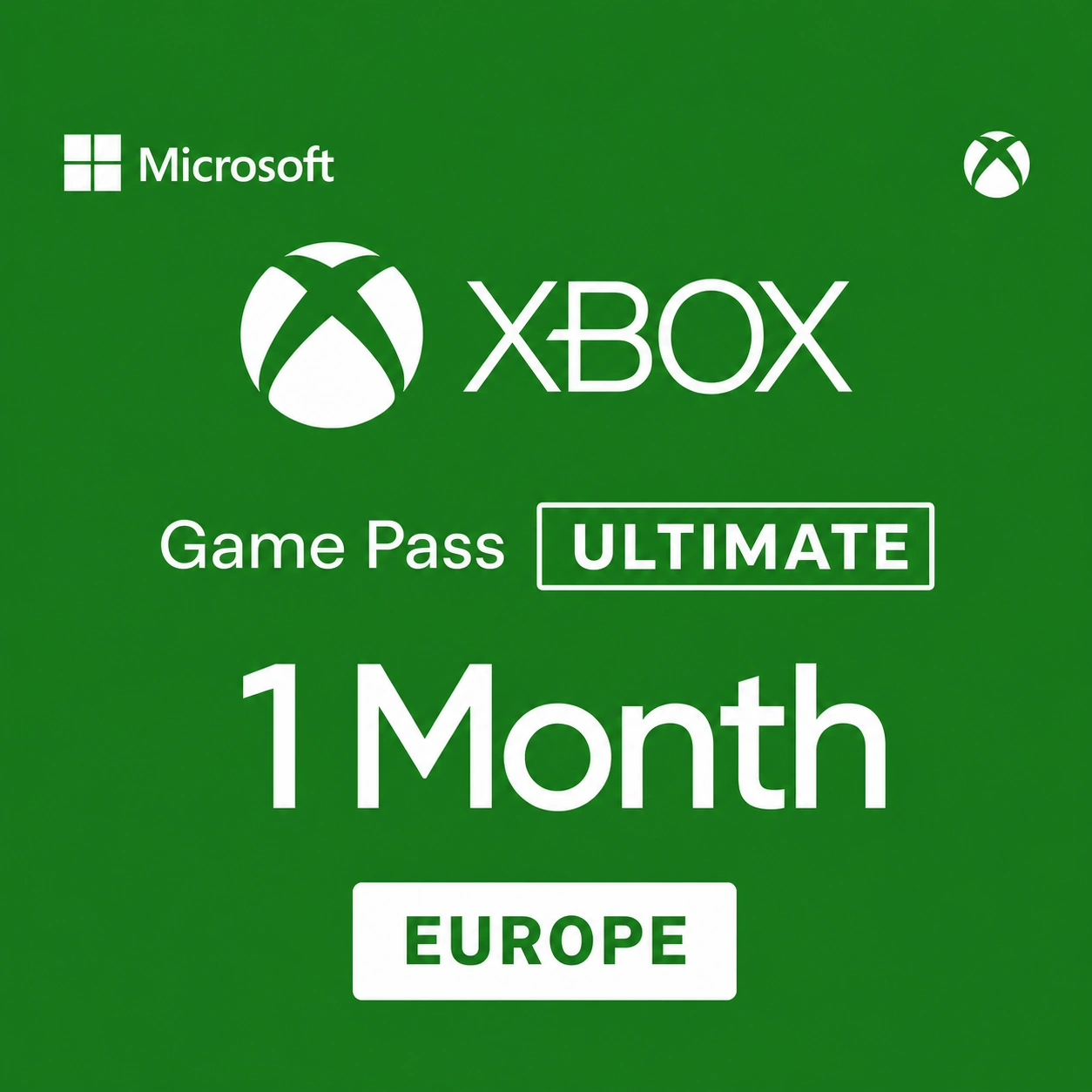 Xbox Game Pass Ultimate - 1 Month Subscription Card EU